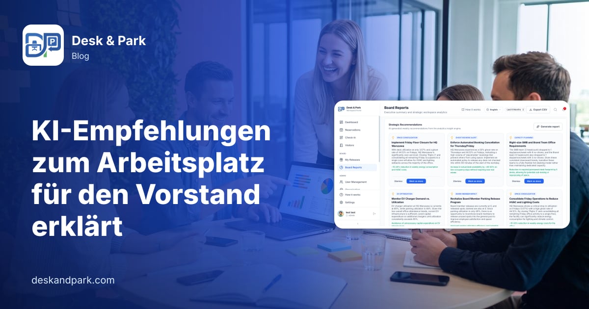 Kollegen besprechen Diagramme auf einem Laptop an einem runden Tisch im Büro, mit den KI-Empfehlungen in den Vorstandsberichten